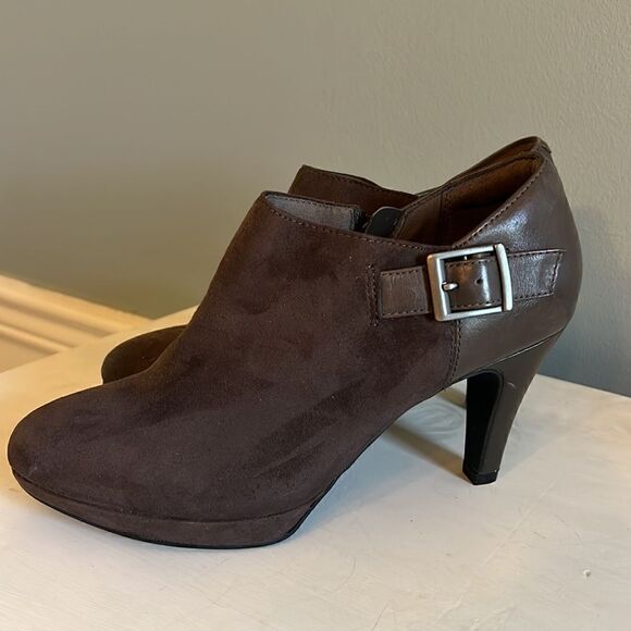 Clark’s Collection Sole Cushion leather ankle boots booties Women’s 8 NEW w tags - Picture 2 of 11